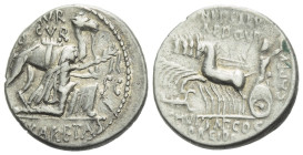 M. Aemilius Scaurus, P. Plautius Hypsaeus. Denarius circa 58