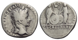 Octavian as Augustus, 27 BC – 14 AD Denarius Lugdunum 2 BC - 4 AD