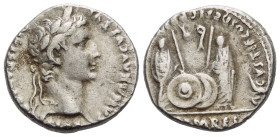 Octavian as Augustus, 27 BC – 14 AD Denarius Lugdunum 2 BC - 4 AD