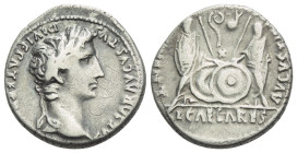 Octavian as Augustus, 27 BC – 14 AD Denarius Lugdunum 2 BC - 4 AD