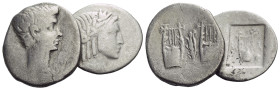 Octavian as Augustus, 27 BC – 14 AD Large lot of 2 drachms I century