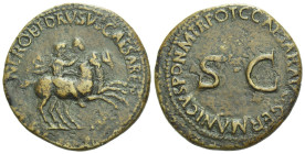 In the name of Nero and Drusus caesares, sons of Germanicus and brothers of Gaius Dupondius Rome 37-38 - From the collection of a Mentor.