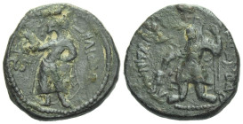 Kushan empire Kanishka I, c. 127/8-152 AD. Didrachm circa 127-152