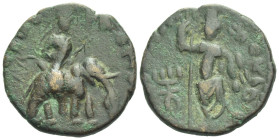 Kushan empire Huvishka, ruled c. 155-190 AD. Tetradrachm circa 155-190