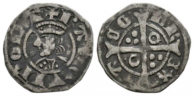 Corona de Aragón. Jaime I (1213-1276). Dinero. Cataluña. (Cr-308). Ve. 0,97 g. C...
