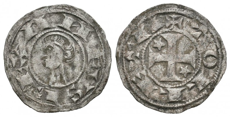Reino de Castilla y León. Alfonso I (1109-1126). Dinero. Toledo. (Bautista-40). ...