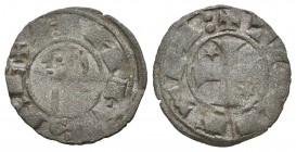 Reino de Castilla y León. Alfonso I (1109-1126). Dinero. Toledo. (Bautista-4013). Ve. 0,75 g. Esta serie otros autores la atribuyen a Alfonso VIII. MB...