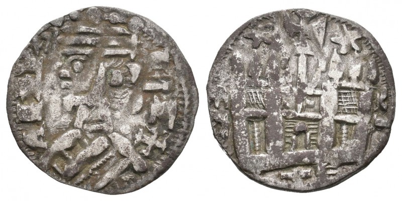 Reino de Castilla y León. Alfonso VIII (1158-1214). Dinero. ¿Toledo?. (Abm-205)....