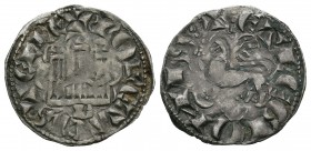 Reino de Castilla y León. Alfonso X (1252-1284). Novén. Burgos. (Bautista-394). (Abm-263). Ve. 0,64 g. Con B bajo el castillo. MBC+. Est...25,00.