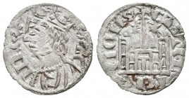 Reino de Castilla y León. Sancho IV (1284-1295). Cornado. Burgos. (Abm-296). Ve. 0,63 g. Con B y estrella a los lados de la torre del castillo. MBC+/M...