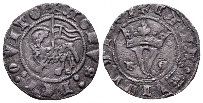 Reino de Castilla y León. Juan I (1379-1390). Blanca de Agnus Dei. Burgos. (Abm-...