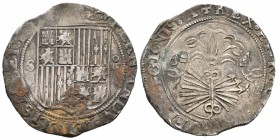 Fernando e Isabel (1474-1504). 4 reales. Sevilla. (Cal-211). Ag. 13,66 g. Oxidaciones superficiales. MBC. Est...150,00.