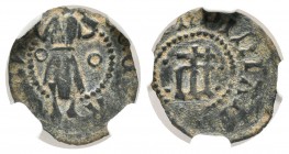 Fernando II (1479-1516). Menut. Perpignan. (Cal-163). Ae. Encapsulada por NN Coins como VF 30. Escasa. Est...180,00.