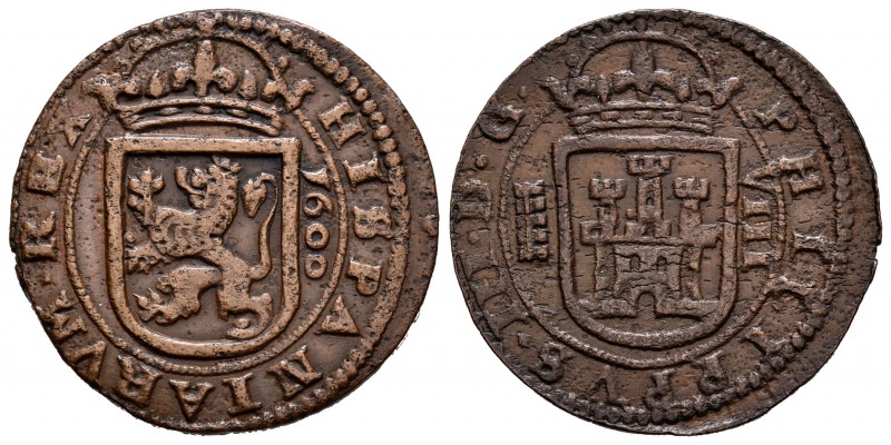 Felipe III (1598-1621). 8 maravedís. 1600. Segovia. (Jarabo-Sanahuja-pág. 178). ...