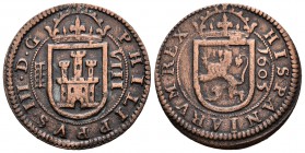 Felipe III (1598-1621). 8 maravedís. 1605. Segovia. (Cal-761). (Jarabo-Sanahuja-D219). Ae. 5,95 g. MBC. Est...30,00.