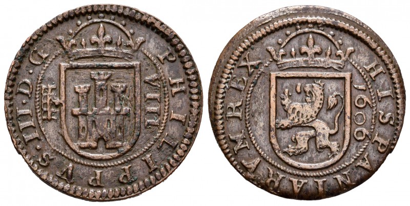 Felipe III (1598-1621). 8 maravedís. 1606. Segovia. (Cal-762). (Jarabo-Sanahuja-...