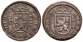 Felipe III (1598-1621). 8 maravedís. 1606. Segovia. (Cal-762). (Jarabo-Sanahuja-D222). Ae. 6,10 g. MBC+. Est...15,00.