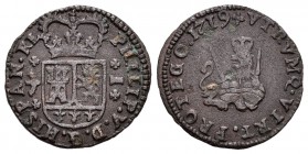 Felipe IV (1621-1665). 1 maravedí. 1719. Valencia. (Cal-2021). Ae. 1,87 g. Escasa. MBC. Est...30,00.