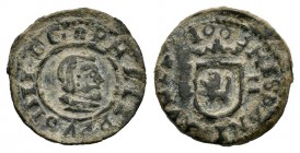 Felipe IV (1621-1665). 2 maravedís. 1663. Cuenca. (Cal-1348). (Jarabo-Sanahuja-M219). Ae. 0,58 g. MBC. Est...40,00.