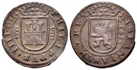 Felipe IV (1621-1665). 8 maravedís. 1625. Segovia. (Cal-1528). (Jarabo-Sanahuja-F274). Ae. 5,96 g. MBC. Est...18,00.