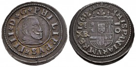 Felipe IV (1621-1665). 16 maravedís. 1663. Segovia. BR. (Cal-1512). (Jarabo-Sanahuja-M527). Ae. 4,63 g. EBC-. Est...40,00.