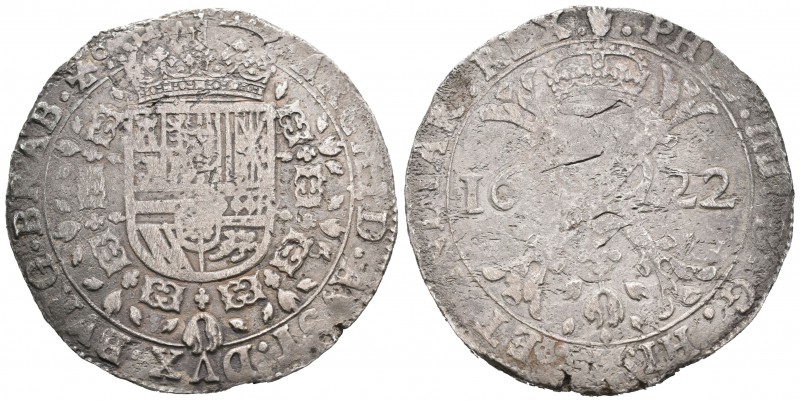 Felipe IV (1621-1665). Patagón. 1622. Amberes. (Vit-996). (Vanhoudt-645.AN). Ag....