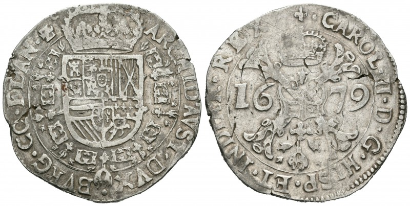 Carlos II (1665-1700). Patagón. 1679. Brujas. (Vti-441). (Vanhoudt-698). (Dav-44...