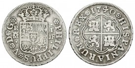 Felipe V (1700-1746). 1 real. 1740. Madrid. JF. (Cal-1548). Ag. 2,64 g. BC+. Est...15,00.