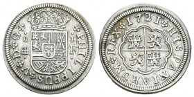 Felipe V (1700-1746). 1 real. 1721. Segovia. F. (Cal-1690). Ag. 2,52 g. EBC-. Est...65,00.