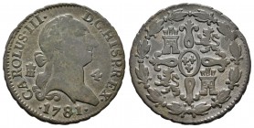 Carlos III (1759-1788). 4 maravedís. 1781. Segovia. (Cal-1907). Ae. 5,18 g. MBC-. Est...15,00.