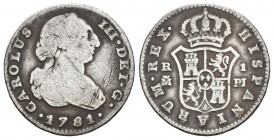Carlos III (1759-1788). 1 real. 1781. Madrid. PJ. (Cal-1531). Ag. 2,58 g. BC. Est...15,00.