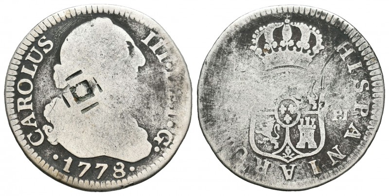 Carlos III (1759-1788). 2 reales. 1778. Madrid. PJ. (Cal-1308). Ag. 5,11 g. Rese...