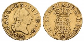 Carlos III (1759-1788). 1/2 escudo. 1765. Madrid. PJ. (Cal-759). Au. 1,74 g. MBC-. Est...120,00.