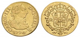 Carlos III (1759-1788). 1/2 escudo. 1774. Madrid. PJ. (Cal-768). Au. 1,75 g. MBC-. Est...100,00.