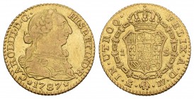 Carlos III (1759-1788). 1 escudo. 1787. Madrid. DV. (Cal-629). Au. 3,29 g. MBC-. Est...110,00.