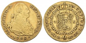 Carlos IV (1788-1808). 4 escudos. 1795. Madrid. MF. (Cal-204). Au. 13,34 g. MBC. Est...400,00.