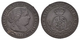 Isabel II (1833-1868). 1/2 céntimo de escudo. 1868. Segovia. OM. (Cal-678). Ae. 1,25 g. EBC-. Est...20,00.