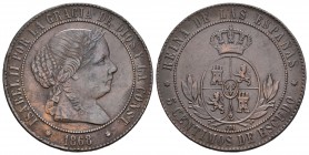 Isabel II (1833-1868). 5 céntimos de escudo. 1868. Sevilla. OM. (Cal-635). Ae. 12,21 g. MBC-. Est...18,00.