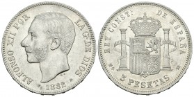 Alfonso XII (1874-1885). 5 pesetas. 1882*18-82. Madrid. MSM. (Cal-36). Ag. 24,92 g. MBC+/EBC-. Est...60,00.
