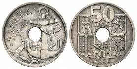 Estado español (1936-1975). 50 céntimos. 1949*19-51. Madrid. (Cal-104). Cu-Ni. 4,05 g. Flechas invertidas. EBC+. Est...15,00.