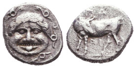 Mysia, Parion. 4th century B.C. AR hemidrachm.

Reference:

Condition: Very Fine

Weight: 2,3 gr
Diameter: 14.5 mm