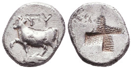 Thrace, Byzantion. 340-320 B.C. AR .

Reference:

Condition: Very Fine

Weight: 5 gr 
Diameter: 17,6 mm