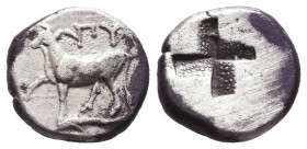 Thrace, Byzantion. 340-320 B.C. AR .

Reference:

Condition: Very Fine

Weight: 2,4 gr
Diameter: 11,3 mm