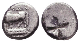 Thrace, Byzantion. 340-320 B.C. AR .

Reference:

Condition: Very Fine

Weight: 2,5 gr
Diameter: 11,6 mm