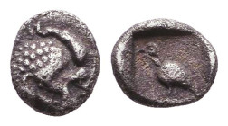 Greek Obol, Ca. 5th-3rd Century BC. AR.

Reference:

Condition: Very Fine

Weight: 0,2 gr
Diameter: 4,1