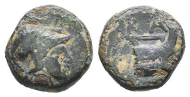 Greek Coins. 4th - 3rd century B.C. AE
Reference:

Condition: Very Fine

Weight: 1,5 gr
Diameter: 9,8