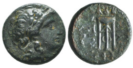 Greek Coins. 4th - 3rd century B.C. AE
Reference:

Condition: Very Fine

Weight: 4,4 gr
Diameter: 16,8
