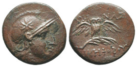 Greek Coins. 4th - 3rd century B.C. AE
Reference:

Condition: Very Fine

Weight: 3,5 gr
Diameter: 17,6