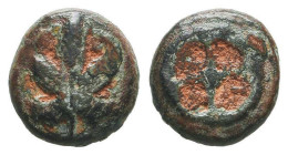 Greek Coins. 4th - 3rd century B.C. AE
Reference:

Condition: Very Fine

Weight: 1,1 gr
Diameter: 8,5