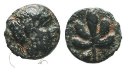Greek Coins. 4th - 3rd century B.C. AE
Reference:

Condition: Very Fine

Weight: 0,6 gr
Diameter: 7,2